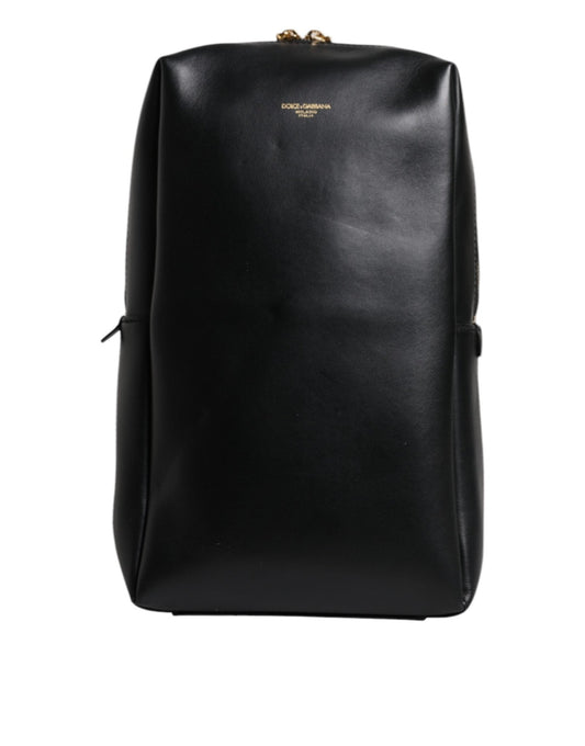 Dolce & Gabbana Black Logo Leather Belt Waist Shoulder Men Crossbody Bag - Sandy Store ByNet