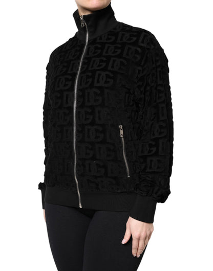 Dolce & Gabbana Black Logo Monogram Full Zip Bomber Jacket - Sandy Store ByNet