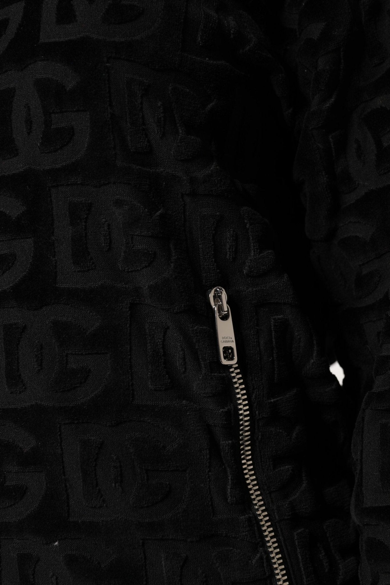Dolce & Gabbana Black Logo Monogram Full Zip Bomber Jacket - Sandy Store ByNet
