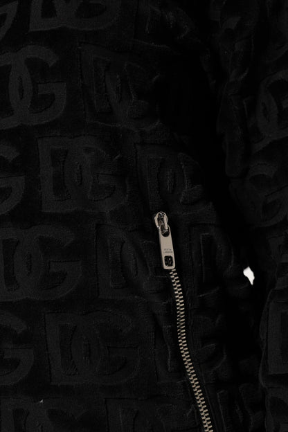 Dolce & Gabbana Black Logo Monogram Full Zip Bomber Jacket - Sandy Store ByNet