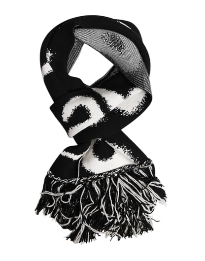 Dolce & Gabbana Black Logo Neck Warmer Wrap Men Shawl Scarf – par Dolce & Gabbana | Disponible sur Sandy Store ByNet