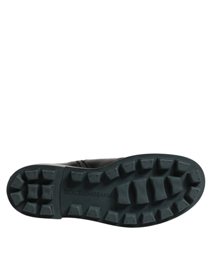 Dolce & Gabbana Black Logo Plaque Mid Calf Biker Boots Shoes – EU44/US11 par Dolce & Gabbana | Disponible sur Sandy Store ByNet