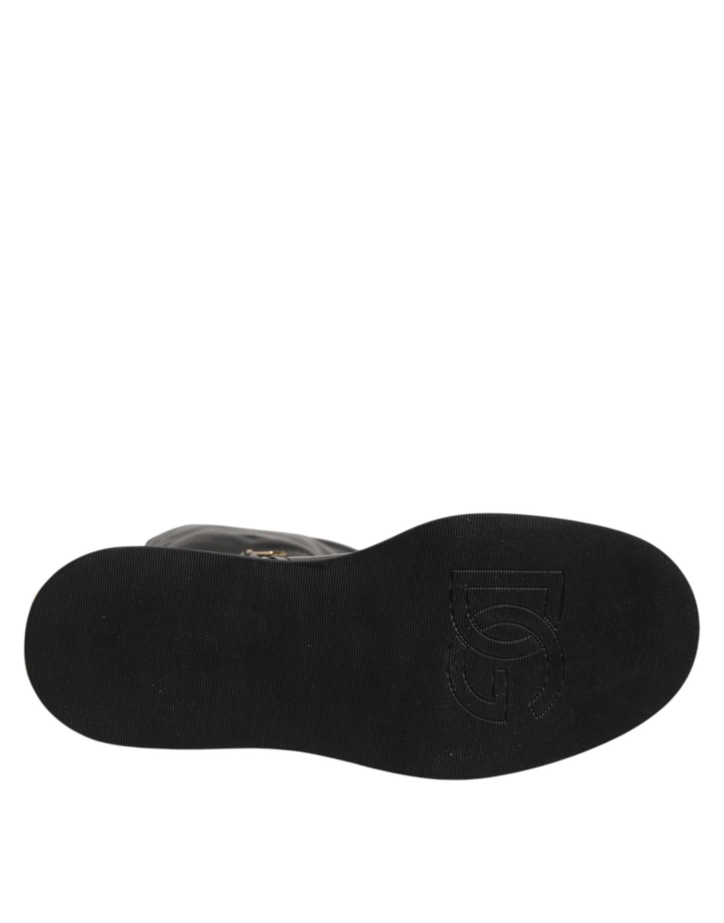 Dolce & Gabbana Black Logo Plaque Over The Calf Boots Shoes – EU44/US11 par Dolce & Gabbana | Disponible sur Sandy Store ByNet