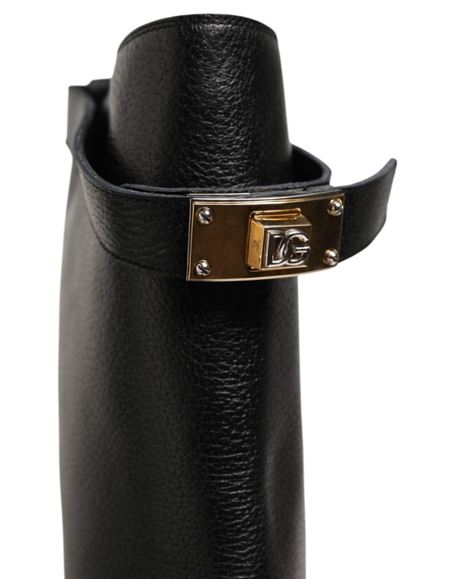 Dolce & Gabbana Black Logo Plaque Over The Calf Boots Shoes – EU44/US11 par Dolce & Gabbana | Disponible sur Sandy Store ByNet