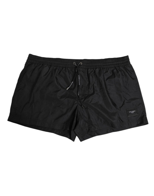 Dolce & Gabbana Black Logo Polyester Beachwear Shorts Swimwear – IT4 | S par Dolce & Gabbana | Disponible sur Sandy Store ByNet