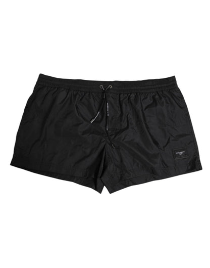 Dolce & Gabbana Black Logo Polyester Beachwear Shorts Swimwear – IT4 | S par Dolce & Gabbana | Disponible sur Sandy Store ByNet