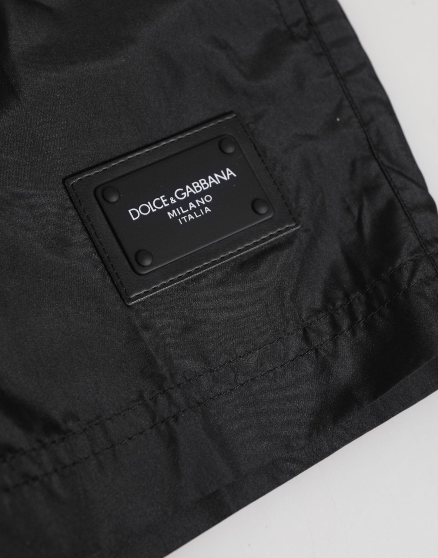 Dolce & Gabbana Black Logo Polyester Beachwear Shorts Swimwear – IT4 | S par Dolce & Gabbana | Disponible sur Sandy Store ByNet