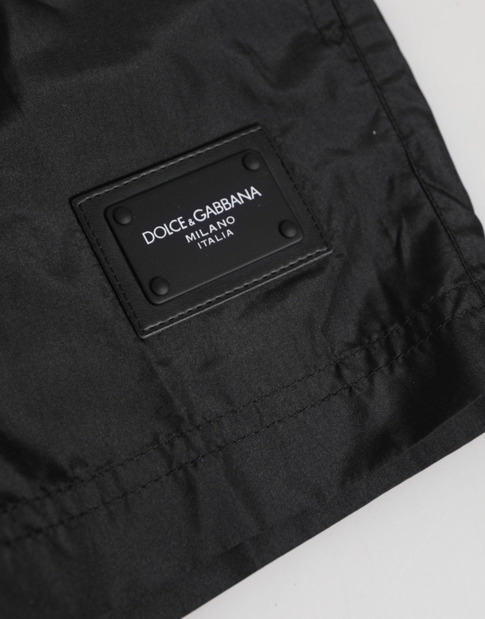 Dolce & Gabbana Black Logo Polyester Beachwear Shorts Swimwear – IT4 | S par Dolce & Gabbana | Disponible sur Sandy Store ByNet