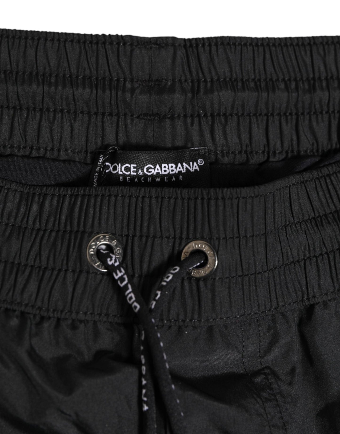 Dolce & Gabbana Black Logo Polyester Beachwear Shorts Swimwear – IT4 | S par Dolce & Gabbana | Disponible sur Sandy Store ByNet