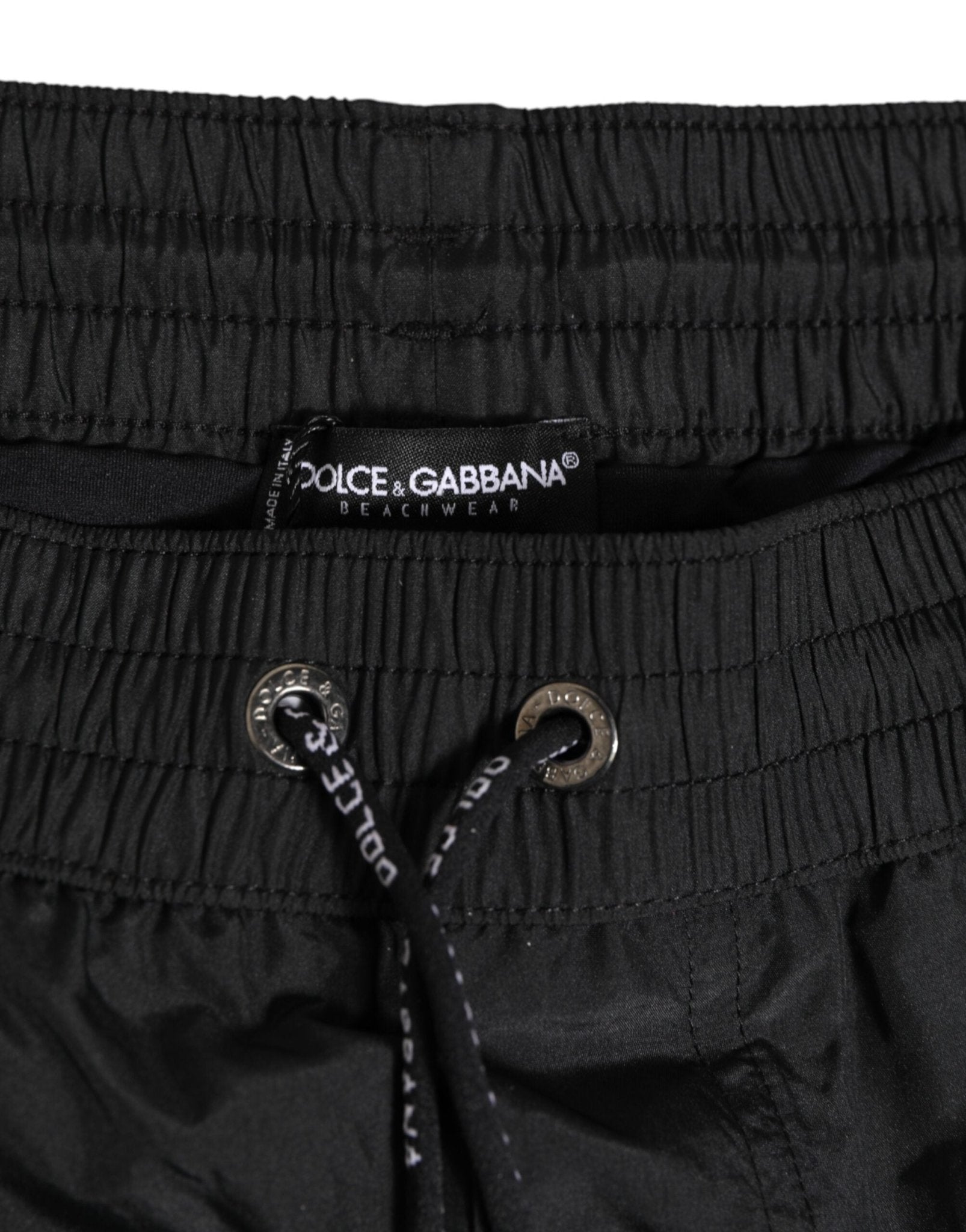 Dolce & Gabbana Black Logo Polyester Beachwear Shorts Swimwear – IT4 | S par Dolce & Gabbana | Disponible sur Sandy Store ByNet