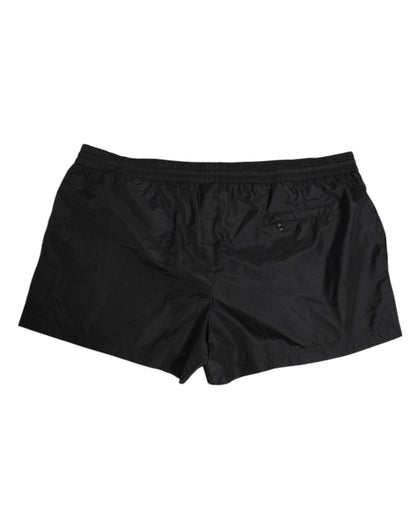 Dolce & Gabbana Black Logo Polyester Beachwear Shorts Swimwear – IT4 | S par Dolce & Gabbana | Disponible sur Sandy Store ByNet