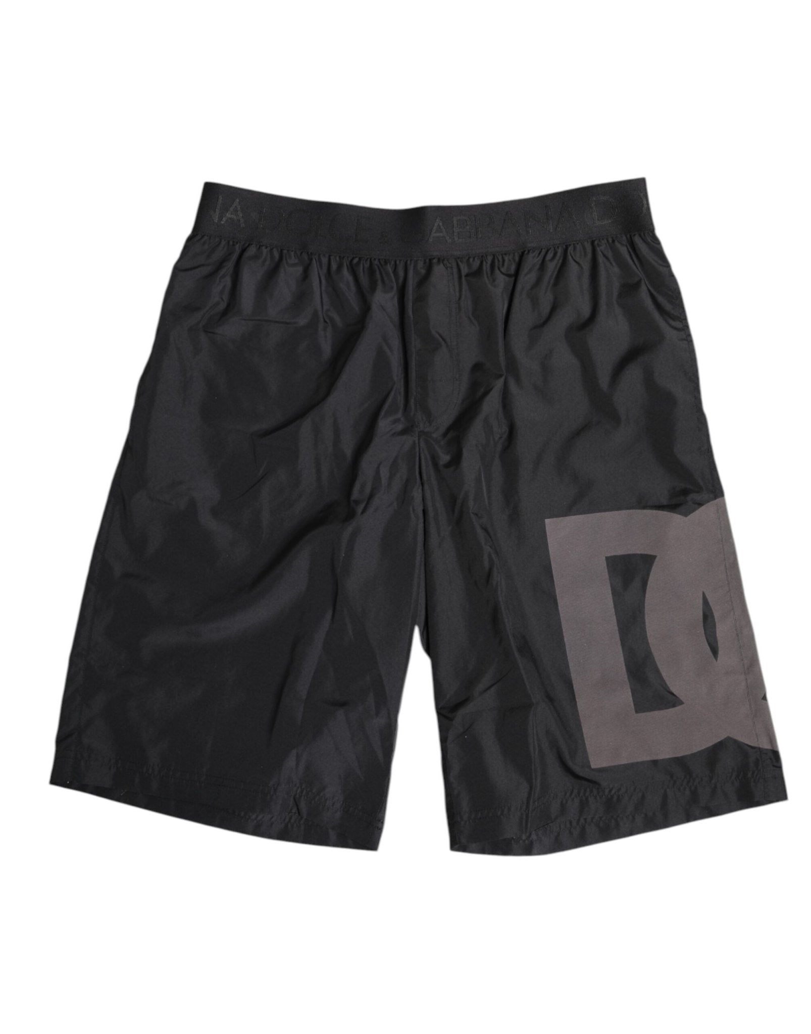 Dolce & Gabbana Black Logo Print Beachwear Men Shorts Swimwear – IT4 | S par Dolce & Gabbana | Disponible sur Sandy Store ByNet