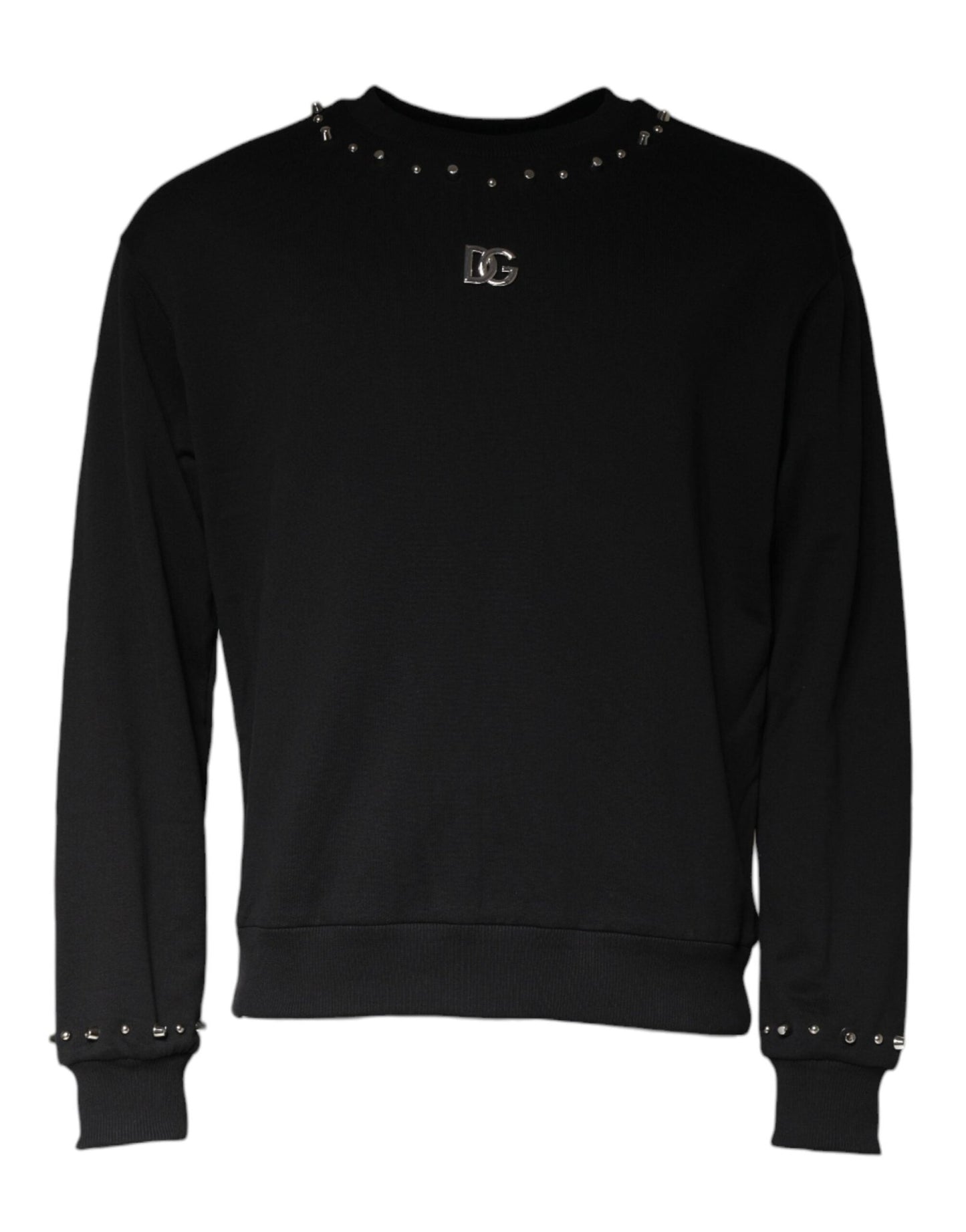 Dolce & Gabbana Black Logo Stud Pullover Sweatshirt Sweater – IT48 | M par Dolce & Gabbana | Disponible sur Sandy Store ByNet