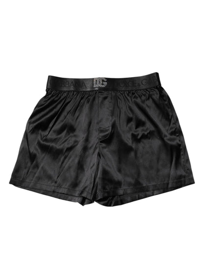 Dolce & Gabbana Black Logo Waist Regular Boxer Shorts Underwear – IT4 | S par Dolce & Gabbana | Disponible sur Sandy Store ByNet