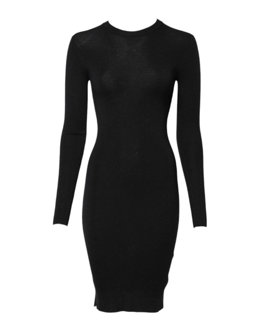 Dolce & Gabbana Black Long Sleeves Bodycon Sheath Dress – IT36|XXS par Dolce & Gabbana | Disponible sur Sandy Store ByNet