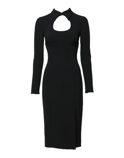 Dolce & Gabbana Black Long Sleeves Bodycon Sheath Midi Dress – IT38 | XS par Dolce & Gabbana | Disponible sur Sandy Store ByNet
