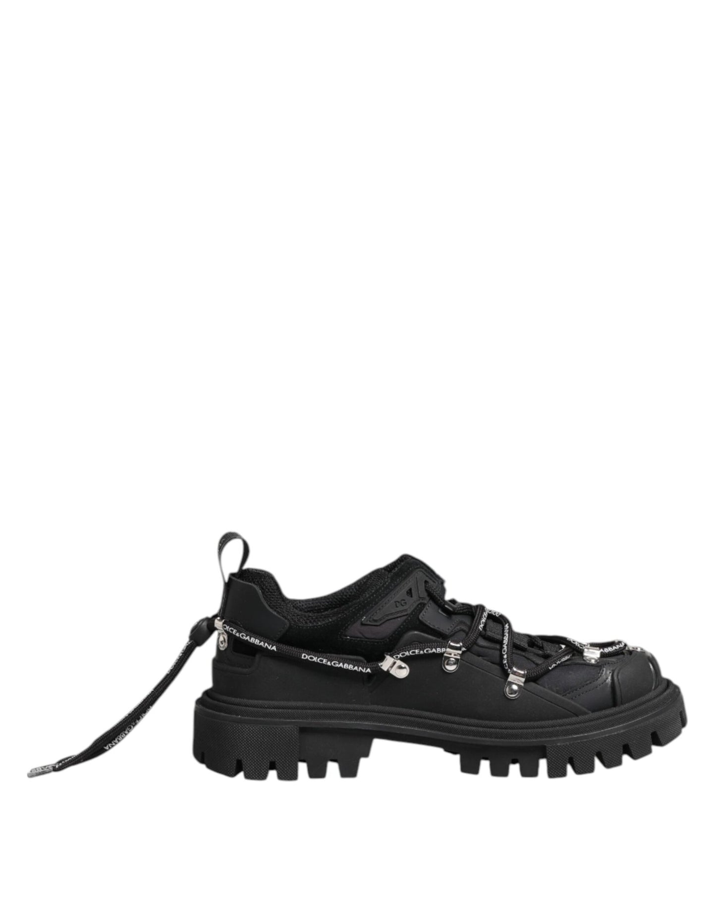 Dolce & Gabbana Black Low Top Lace Up Trekking Sneakers Shoes – EU39.5/US6.5 par Dolce & Gabbana | Disponible sur Sandy Store ByNet