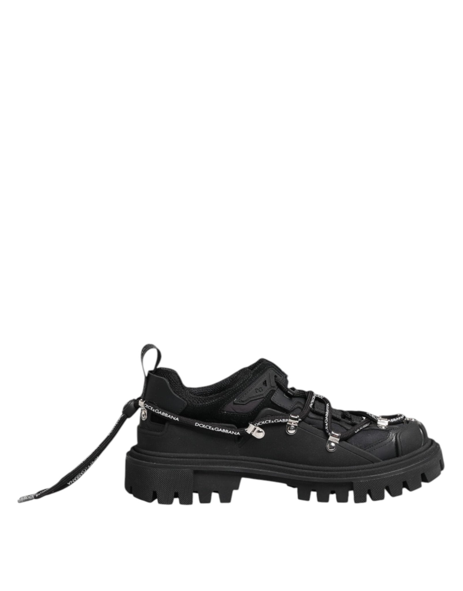 Dolce & Gabbana Black Low Top Lace Up Trekking Sneakers Shoes – EU39.5/US6.5 par Dolce & Gabbana | Disponible sur Sandy Store ByNet