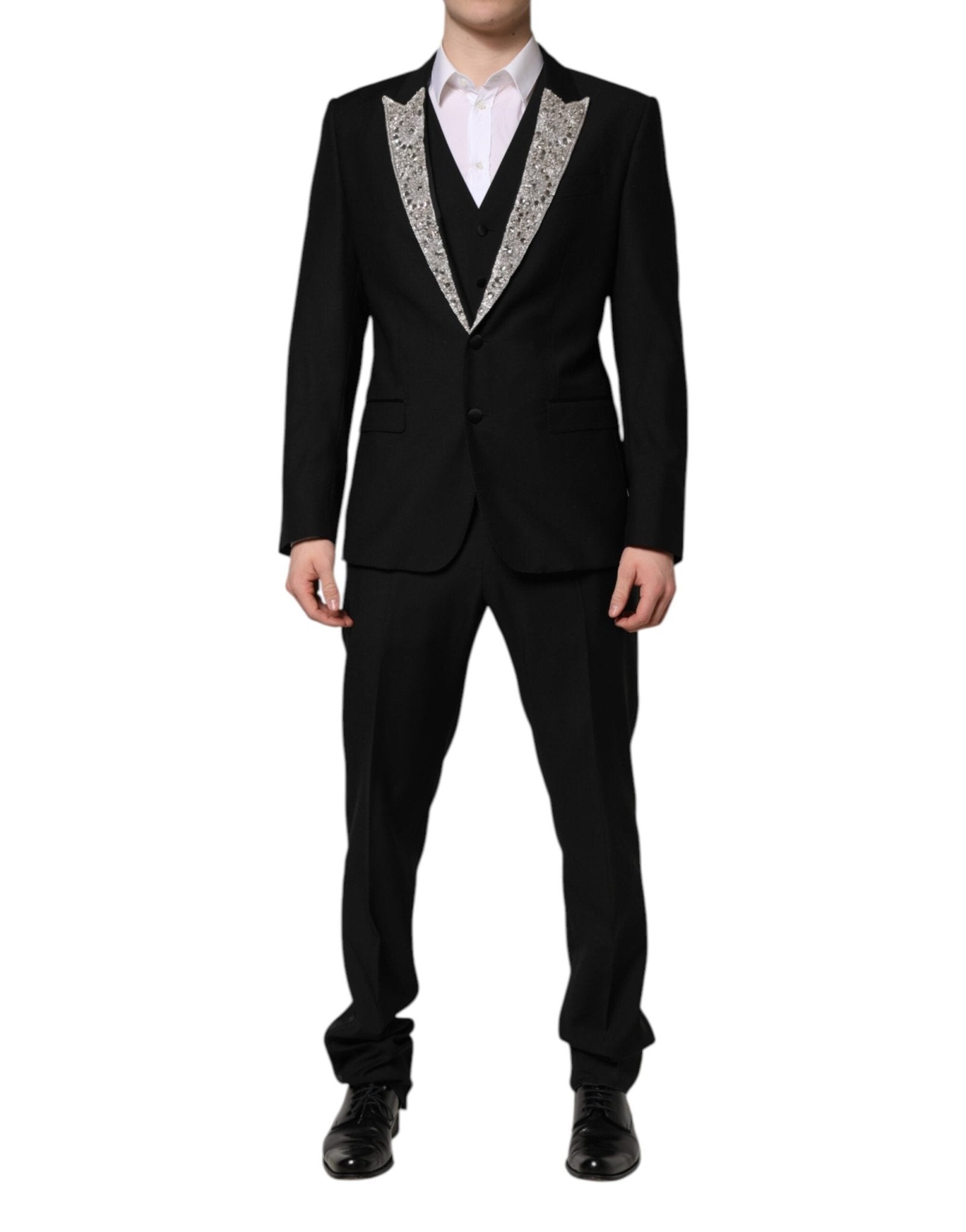 Dolce & Gabbana Black MARTINI Crystal Embellished 3 Pc Suit – IT50 | L par Dolce & Gabbana | Disponible sur Sandy Store ByNet