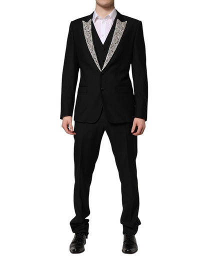 Dolce & Gabbana Black MARTINI Crystal Embellished 3 Pc Suit – IT50 | L par Dolce & Gabbana | Disponible sur Sandy Store ByNet