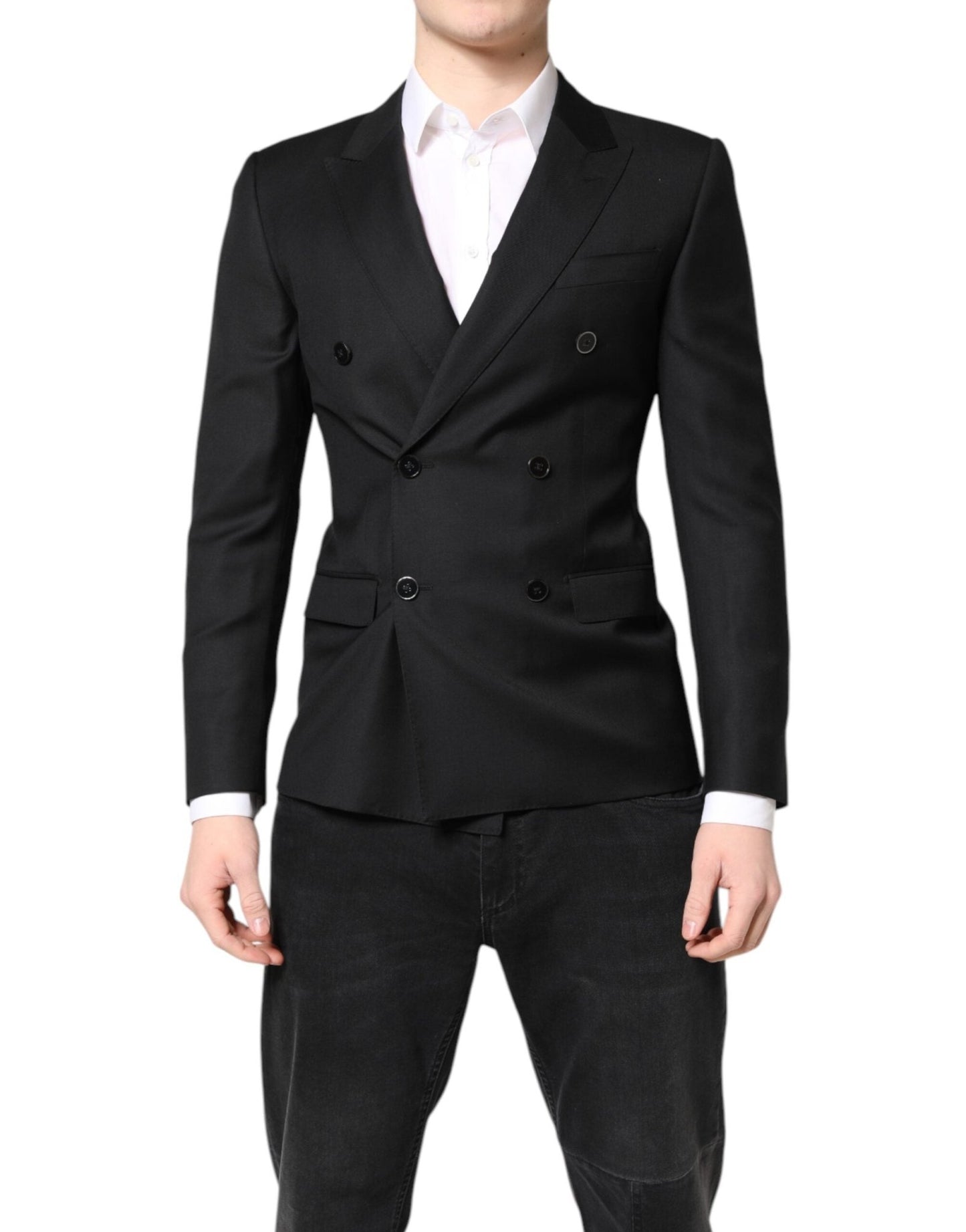 Dolce & Gabbana Black MARTINI Double Breasted Coat Blazer – IT44 | XS par Dolce & Gabbana | Disponible sur Sandy Store ByNet