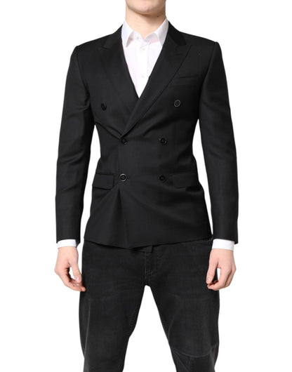 Dolce & Gabbana Black MARTINI Double Breasted Coat Blazer – IT44 | XS par Dolce & Gabbana | Disponible sur Sandy Store ByNet