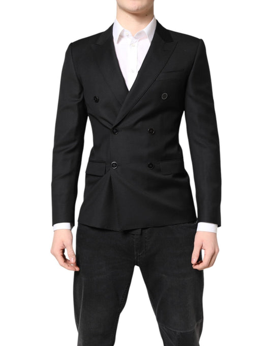Dolce & Gabbana Black MARTINI Double Breasted Coat Blazer – IT44 | XS par Dolce & Gabbana | Disponible sur Sandy Store ByNet