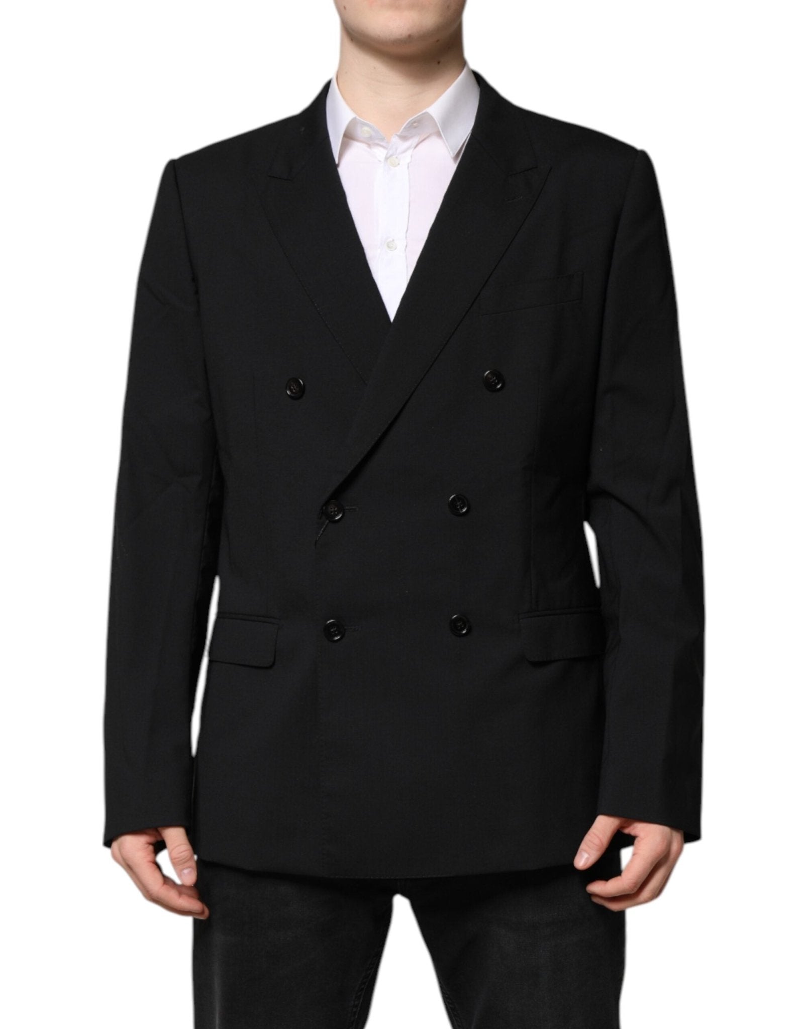 Dolce & Gabbana Black MARTINI Double Breasted Suit Jacket – IT54 | XL par Dolce & Gabbana | Disponible sur Sandy Store ByNet