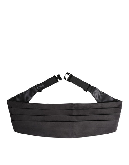 Dolce & Gabbana Black Men 100% Silk Belt Wide Waist Cummerbund – IT50 | L par Dolce & Gabbana | Disponible sur Sandy Store ByNet