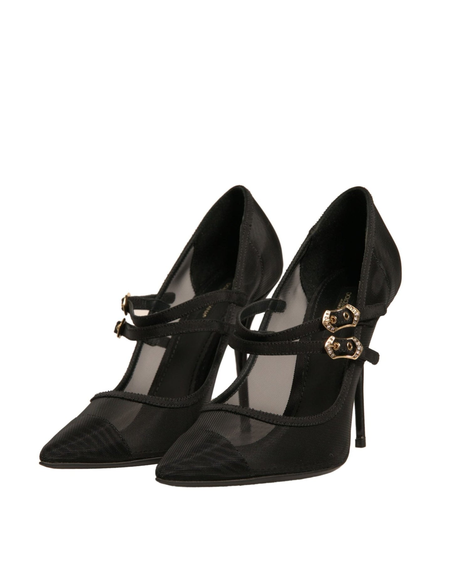 Dolce & Gabbana Black Mesh Mary Jane High Heels Pumps Shoes - Sandy Store ByNet