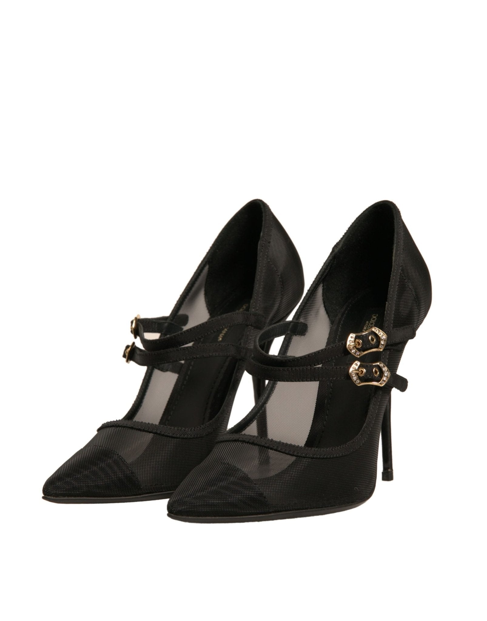 Dolce & Gabbana Black Mesh Mary Jane High Heels Pumps Shoes - Sandy Store ByNet