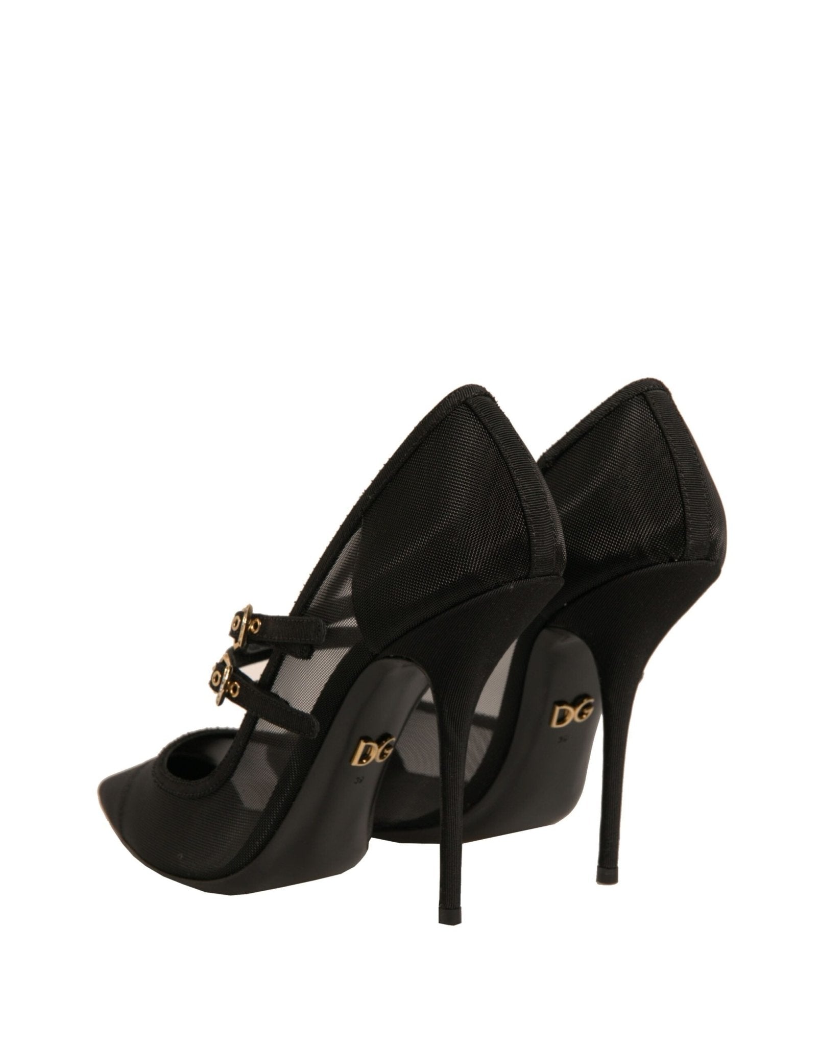 Dolce & Gabbana Black Mesh Mary Jane High Heels Pumps Shoes - Sandy Store ByNet