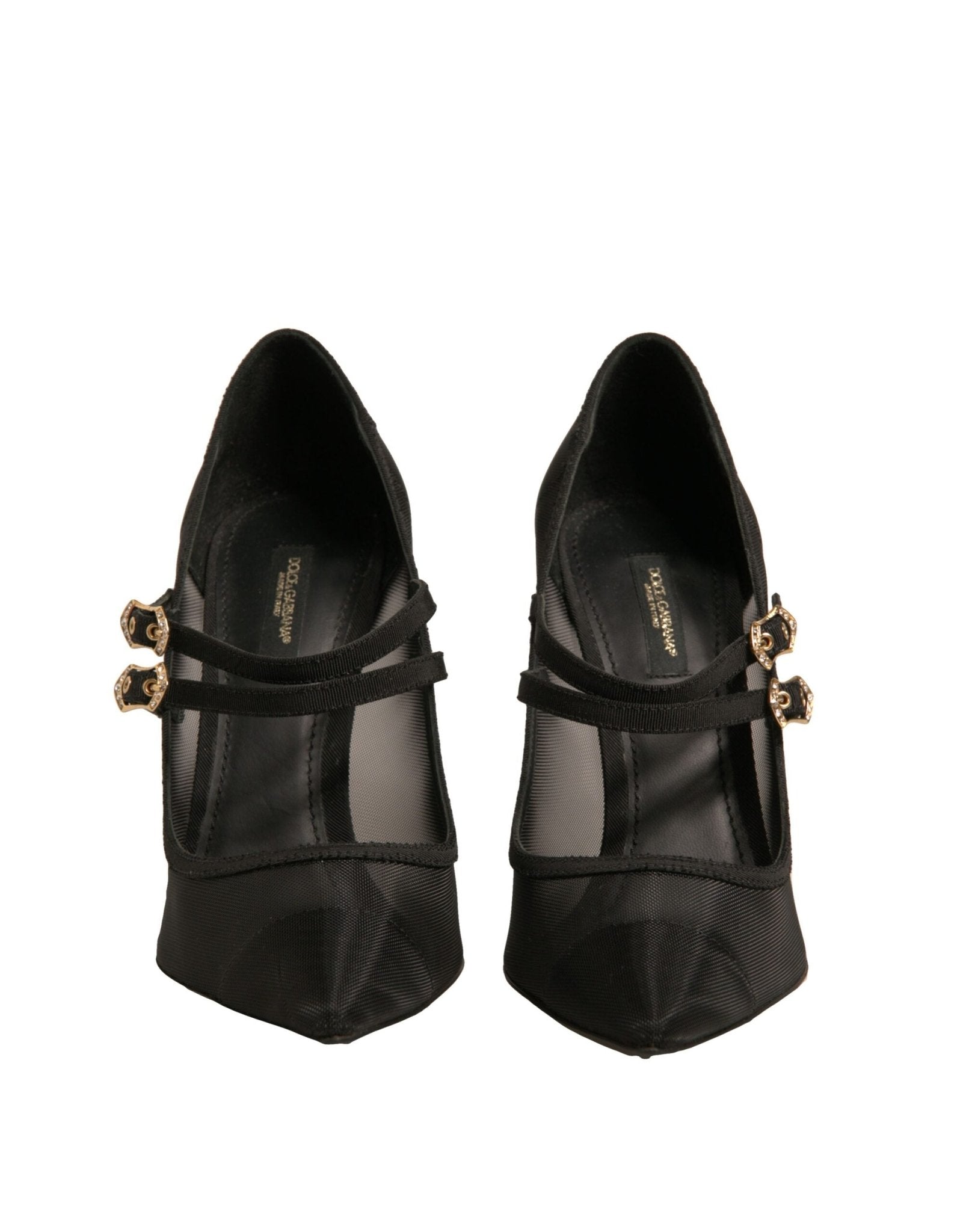 Dolce & Gabbana Black Mesh Mary Jane High Heels Pumps Shoes - Sandy Store ByNet
