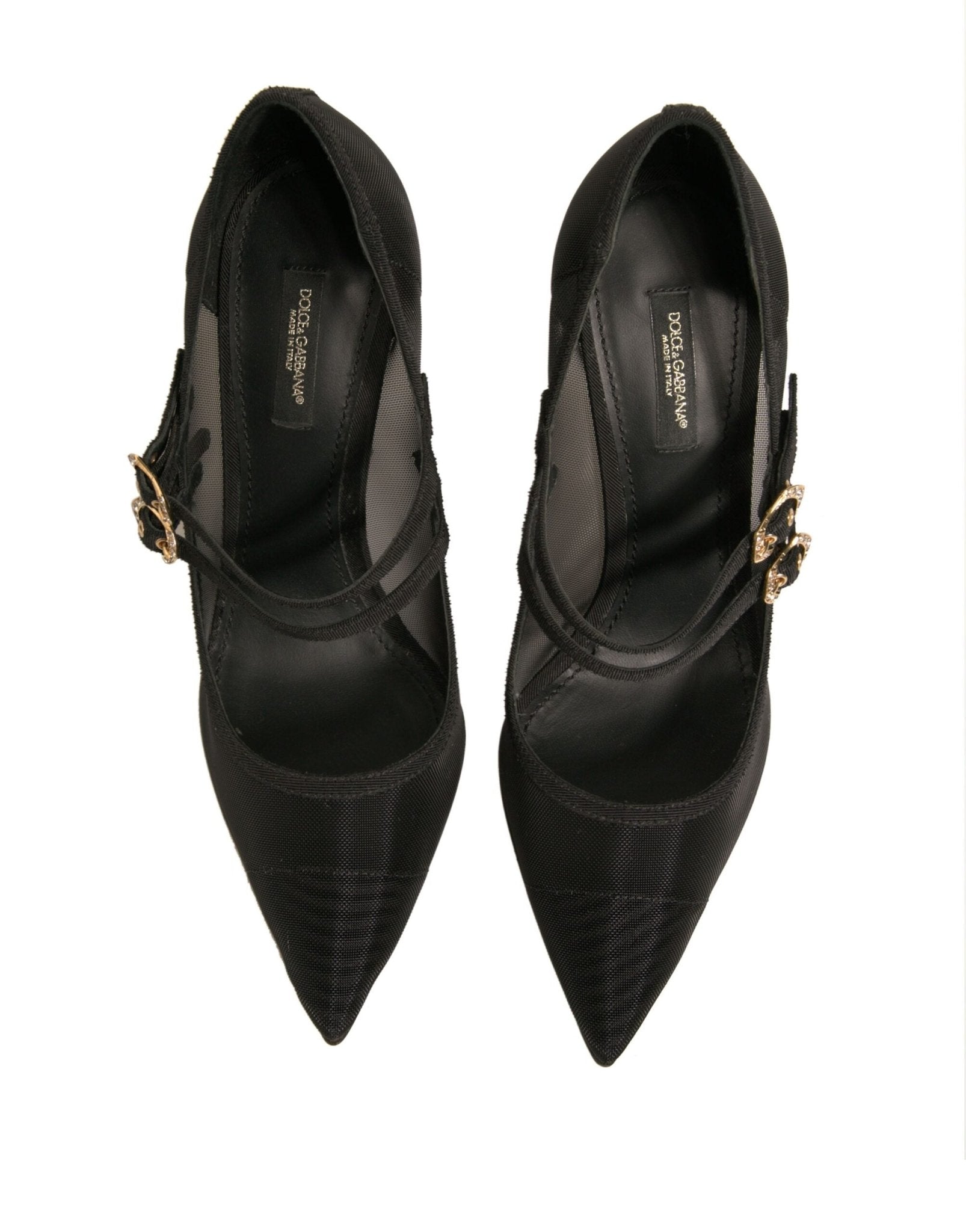 Dolce & Gabbana Black Mesh Mary Jane High Heels Pumps Shoes - Sandy Store ByNet