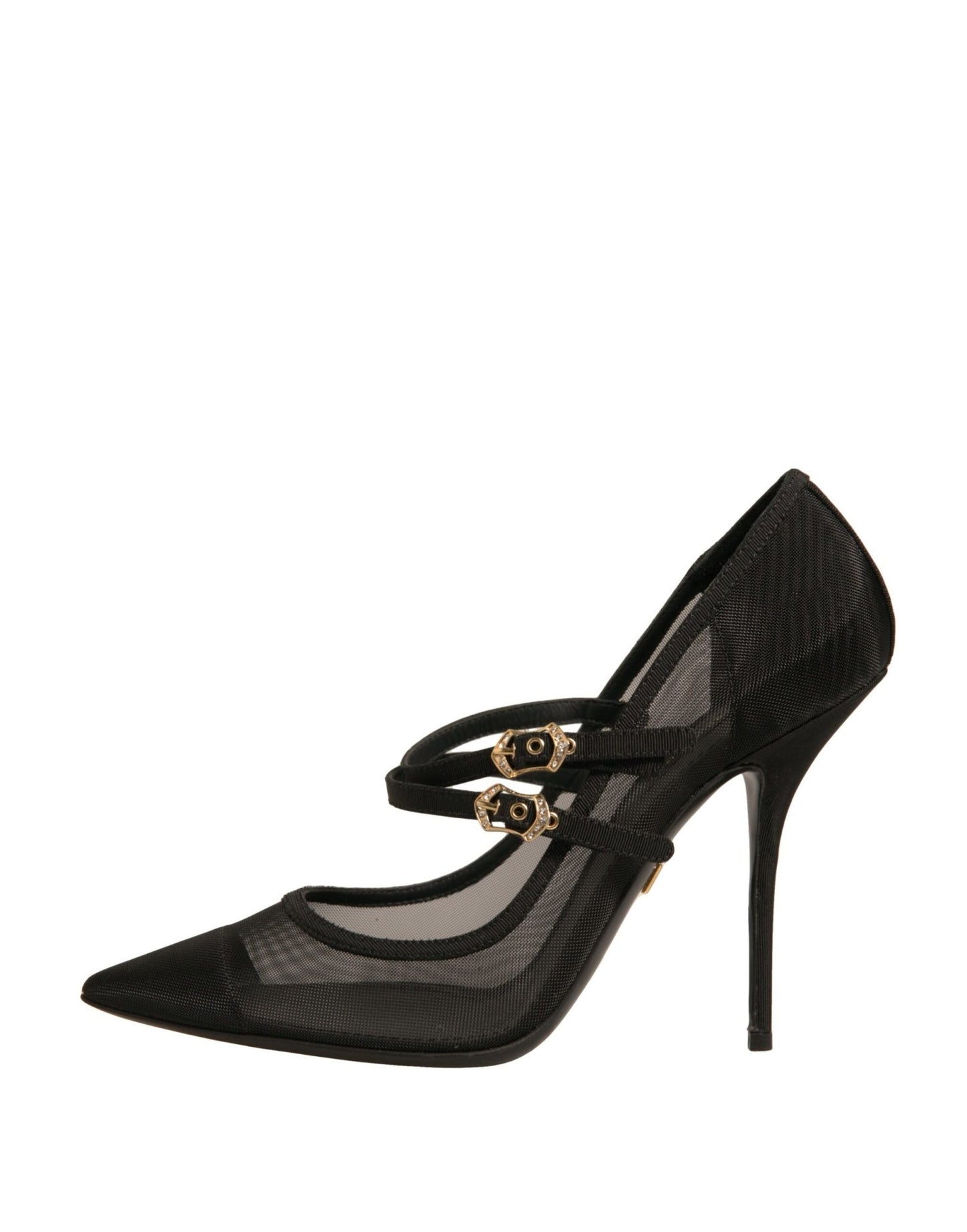 Dolce & Gabbana Black Mesh Mary Jane High Heels Pumps Shoes - Sandy Store ByNet