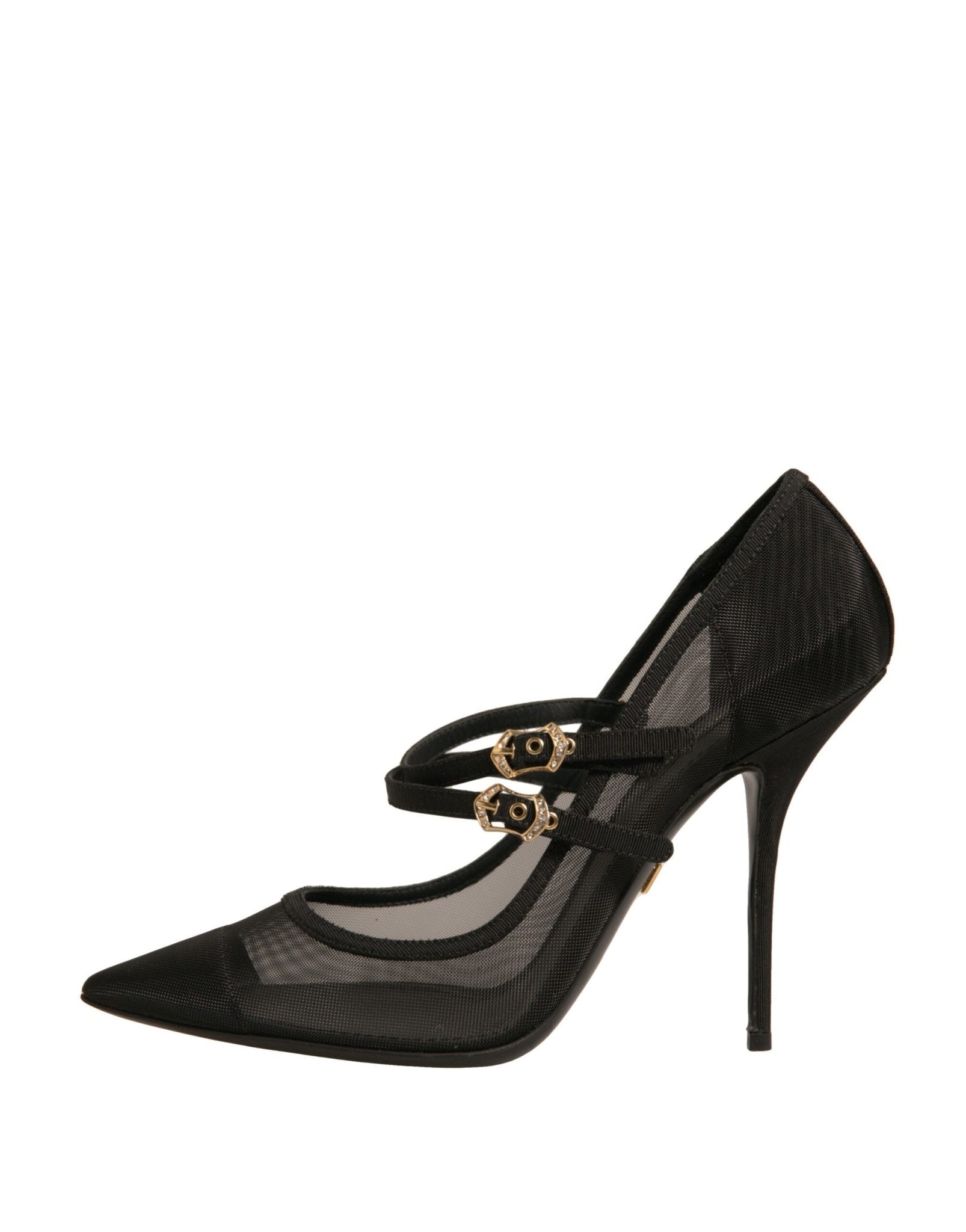 Dolce & Gabbana Black Mesh Mary Jane High Heels Pumps Shoes - Sandy Store ByNet