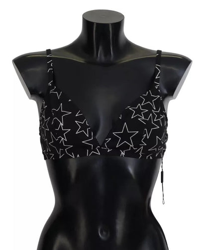 Dolce & Gabbana Black Millennials Star Non Wire Cotton Bra Underwear – IT4 | L par Dolce & Gabbana | Disponible sur Sandy Store ByNet