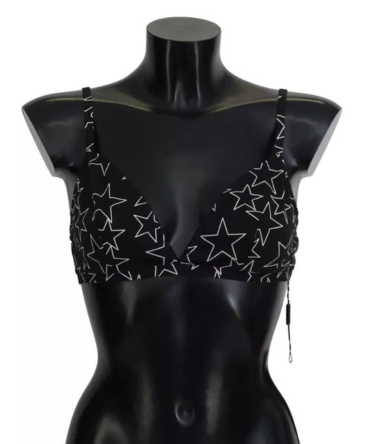 Dolce & Gabbana Black Millennials Star Non Wire Cotton Bra Underwear - Sandy Store ByNet