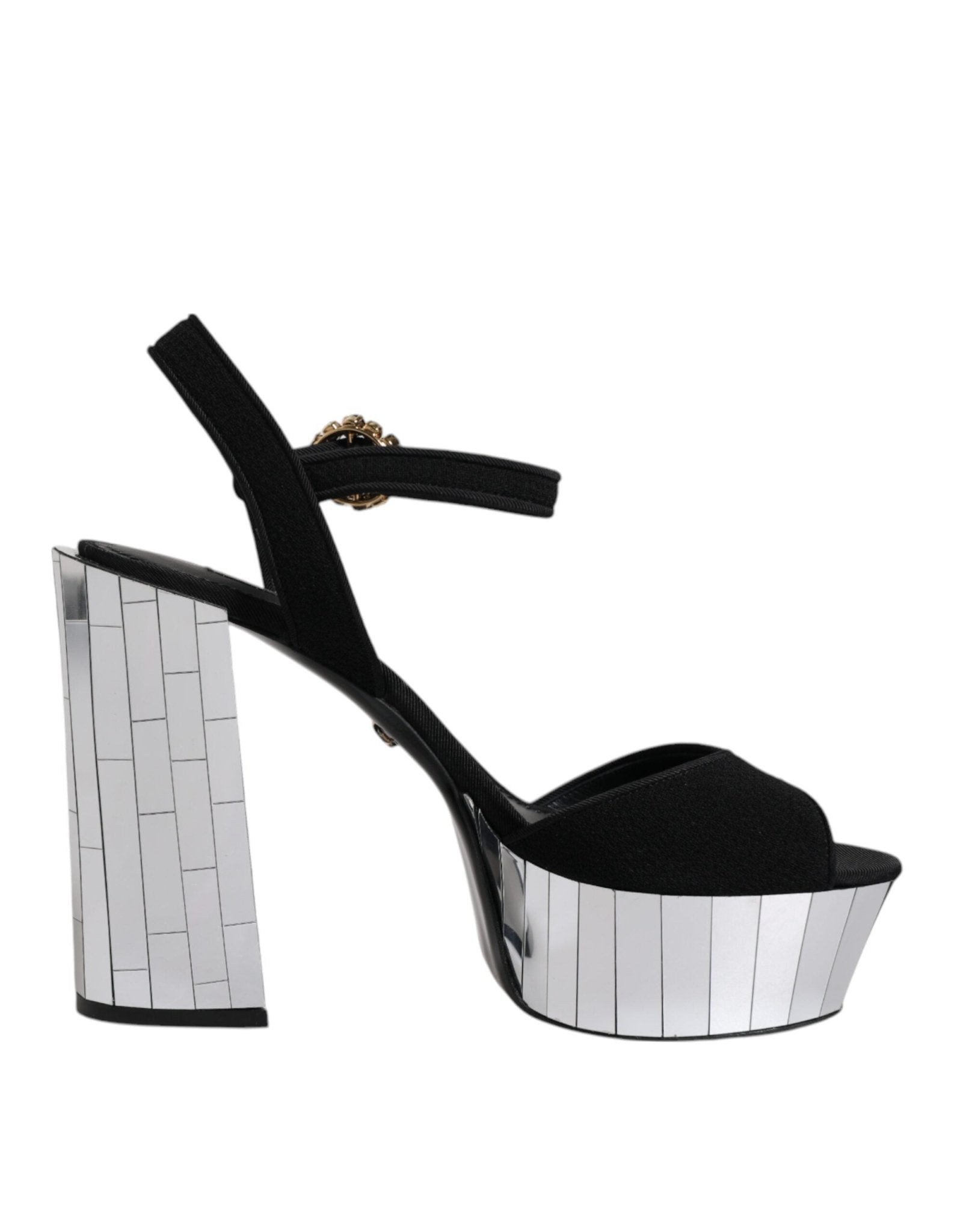 Dolce & Gabbana Black Mirror Heels Platform Sandals Shoes – EU38.5/US8 par Dolce & Gabbana | Disponible sur Sandy Store ByNet