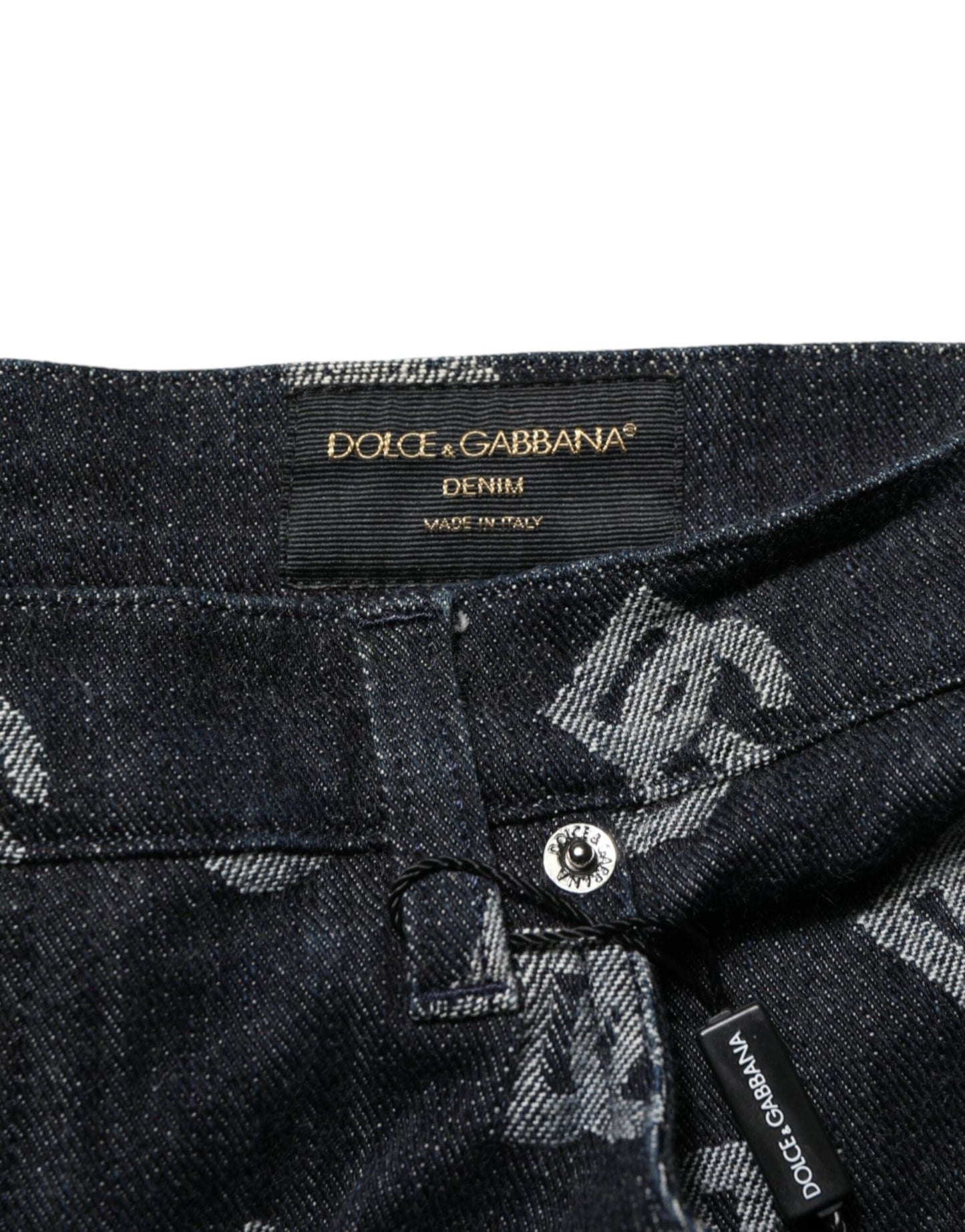 Dolce & Gabbana Black Monogram Denim Cargo Men Bermuda Short – IT48 | M par Dolce & Gabbana | Disponible sur Sandy Store ByNet
