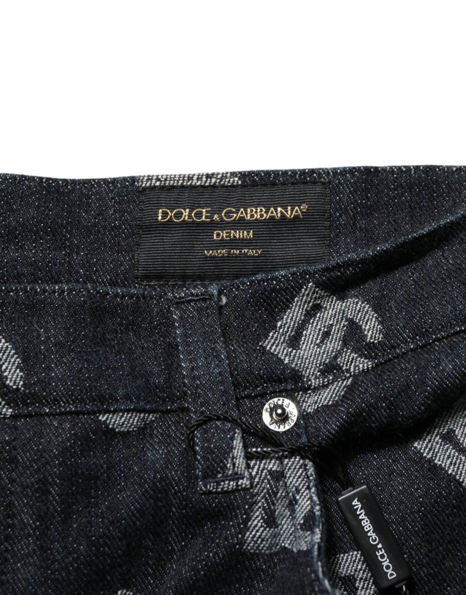 Dolce & Gabbana Black Monogram Denim Cargo Men Bermuda Short – IT48 | M par Dolce & Gabbana | Disponible sur Sandy Store ByNet