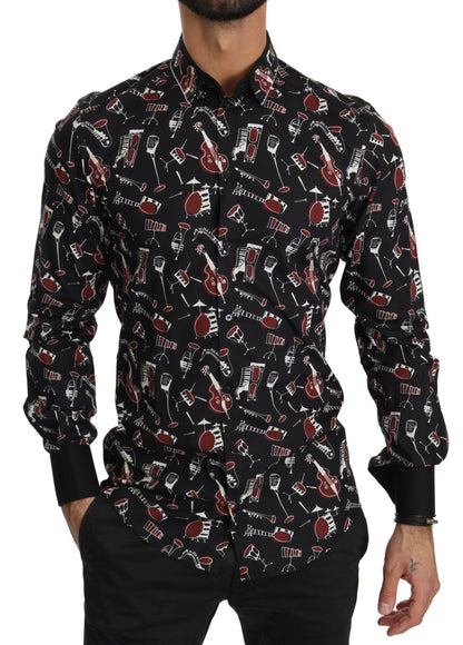 Dolce & Gabbana Black Musical Instrument Slim fit Shirt – IT40 | M par Dolce & Gabbana | Disponible sur Sandy Store ByNet