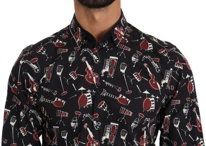 Dolce & Gabbana Black Musical Instrument Slim fit Shirt – IT40 | M par Dolce & Gabbana | Disponible sur Sandy Store ByNet