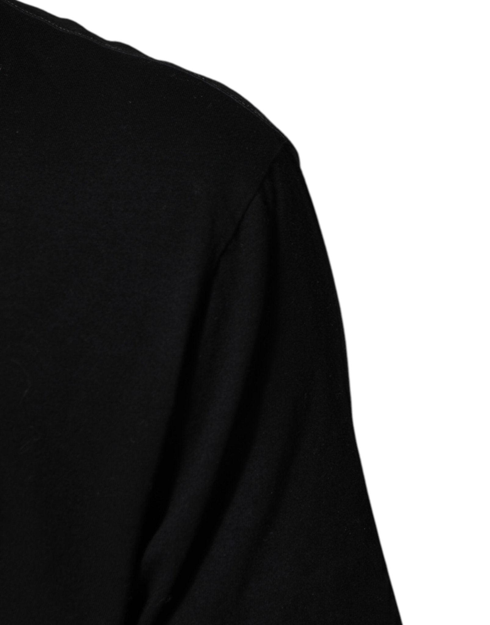 Dolce & Gabbana Black Musical Print Cotton Crew Neck T-shirt – IT54 | XL par Dolce & Gabbana | Disponible sur Sandy Store ByNet