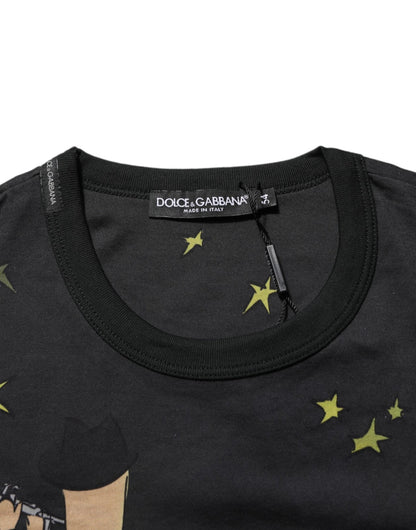 Dolce & Gabbana Black Musical Print Cotton Crew Neck T-shirt – IT54 | XL par Dolce & Gabbana | Disponible sur Sandy Store ByNet