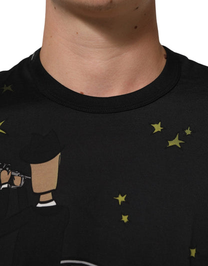 Dolce & Gabbana Black Musical Print Cotton Crew Neck T-shirt – IT54 | XL par Dolce & Gabbana | Disponible sur Sandy Store ByNet