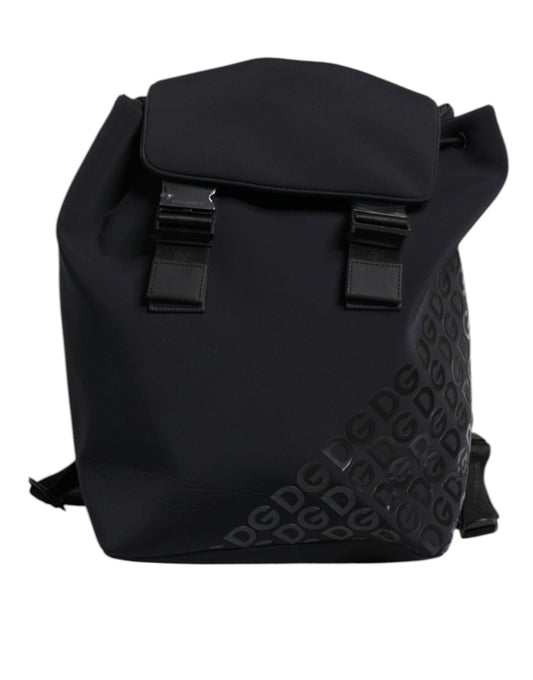 Dolce & Gabbana Black Neoprene Nylon DG Logo School Backpack Bag - Sandy Store ByNet
