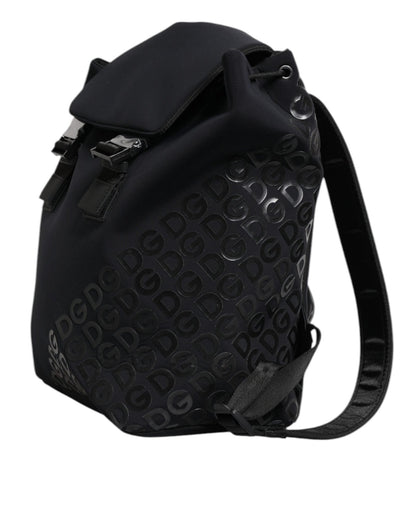 Dolce & Gabbana Black Neoprene Nylon DG Logo School Backpack Bag - Sandy Store ByNet