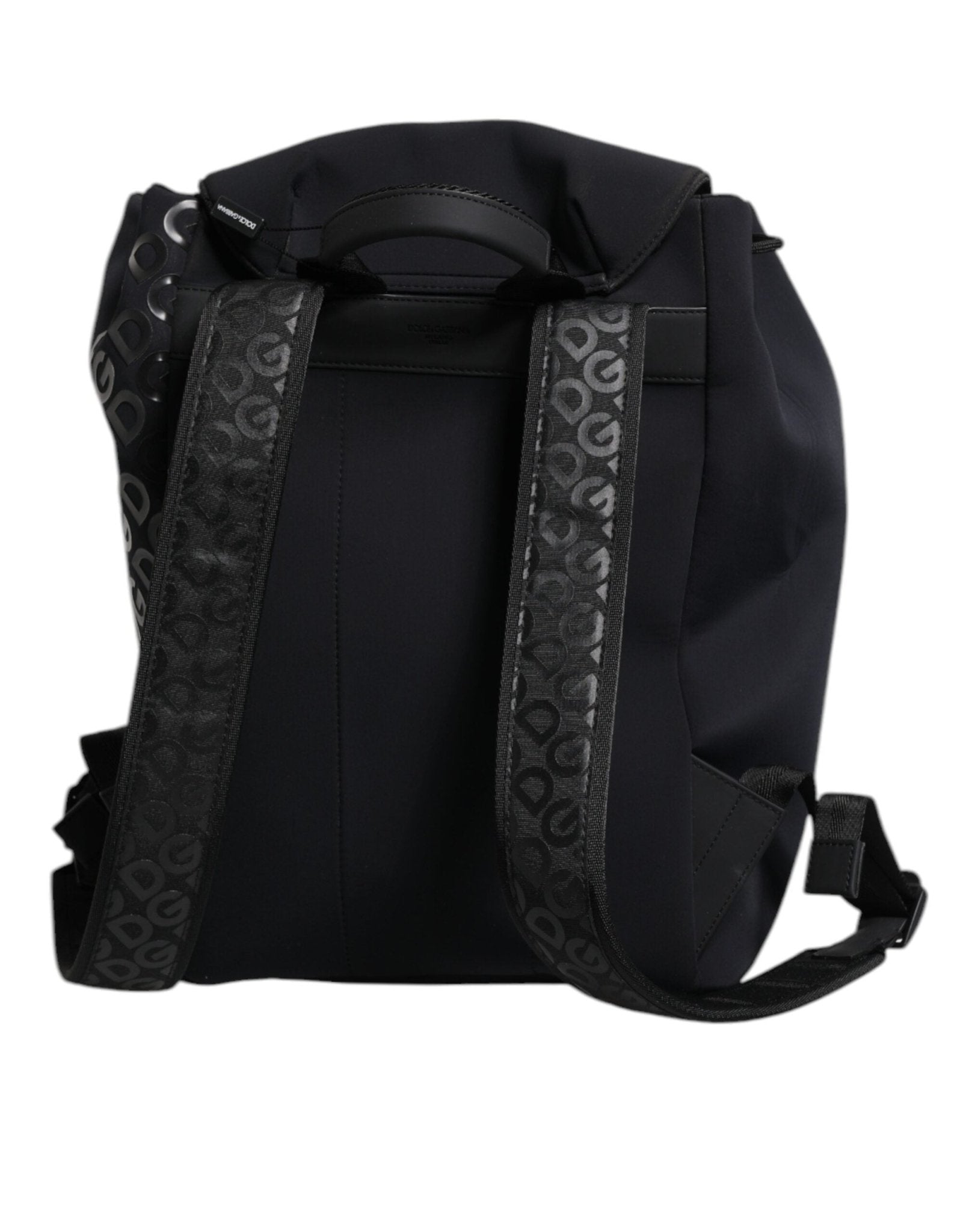 Dolce & Gabbana Black Neoprene Nylon DG Logo School Backpack Bag - Sandy Store ByNet
