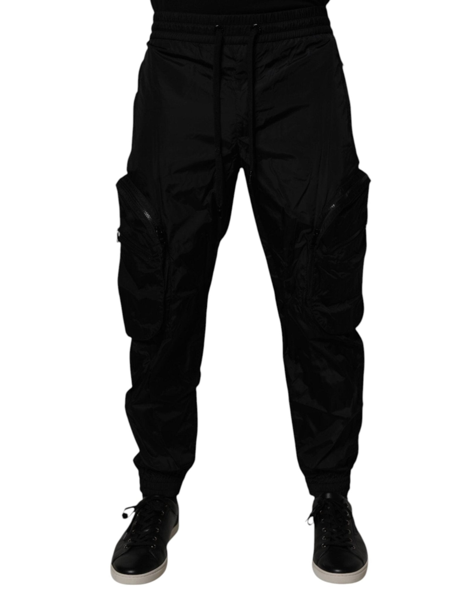 Dolce & Gabbana Black Nylon Cargo Jogger Men Sweatpants Pants - Sandy Store ByNet